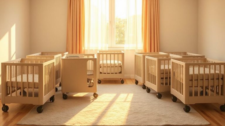 mini cribs with wheels
