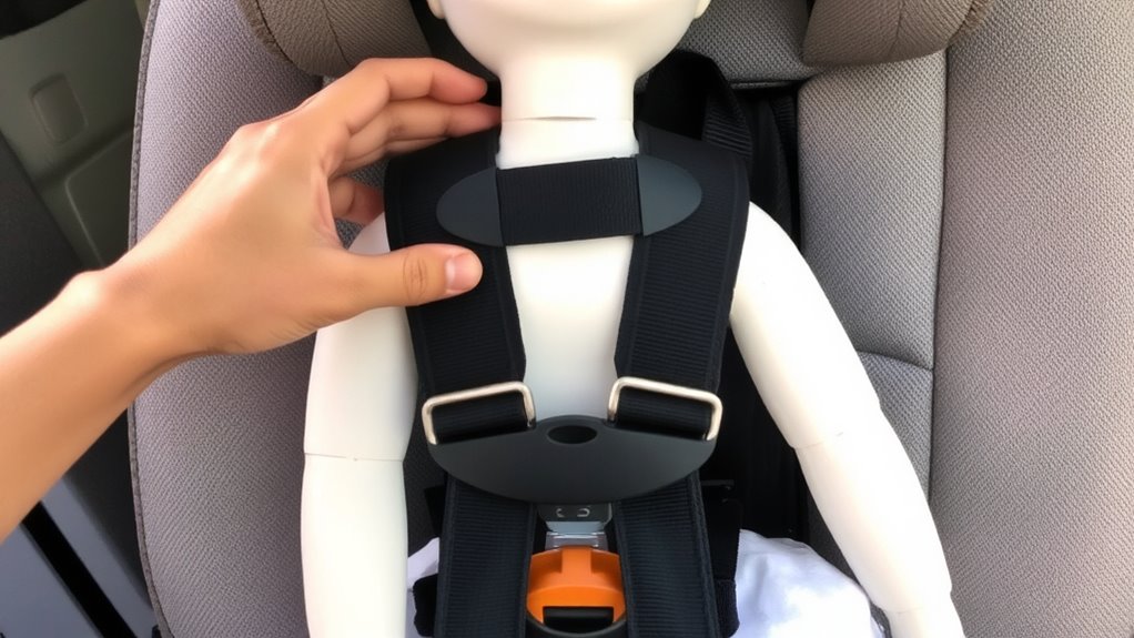 adjust harness to shoulder level