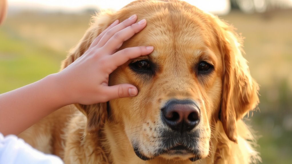 ask kneel let sniff stroke gently