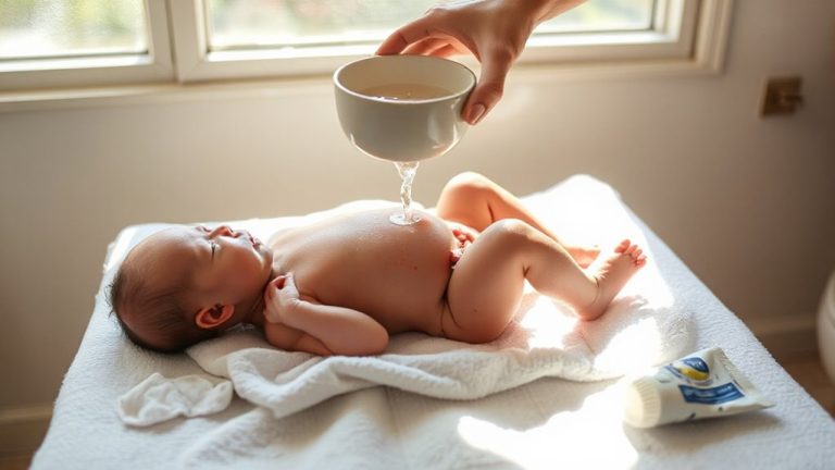 bathing newborn with eczema umbilical infection