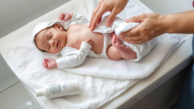 bathing newborn with granuloma