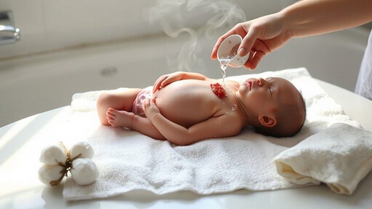 bathing with umbilical infection