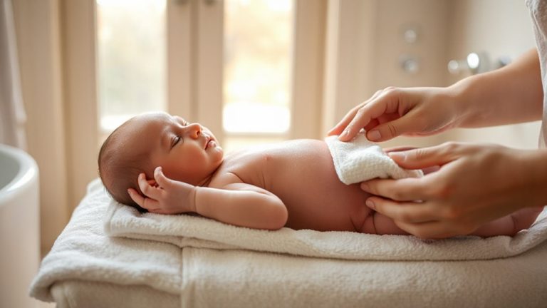 bathing with umbilical infection and cradle cap