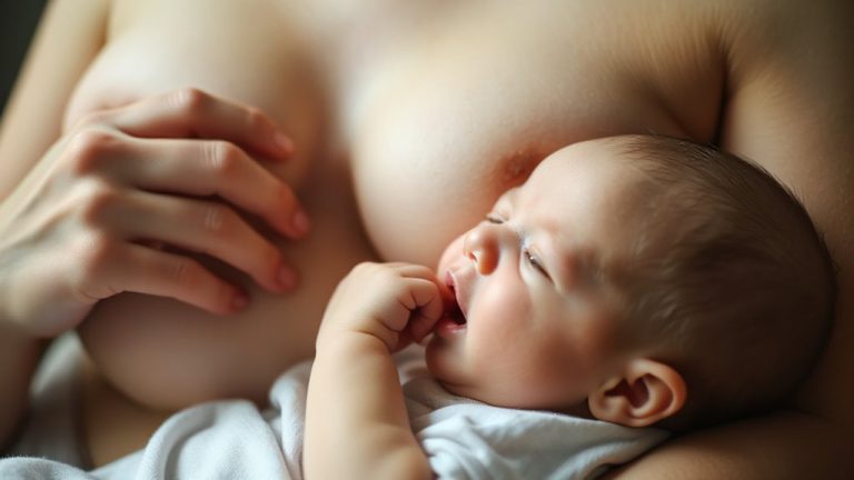 breast compression to stimulate suckling