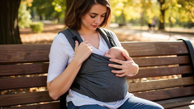 breastfeed discreetly with structured carrier