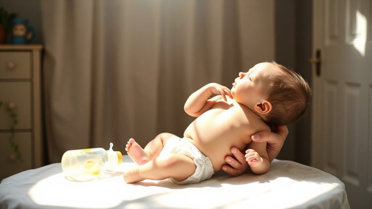 calm infant before feeding
