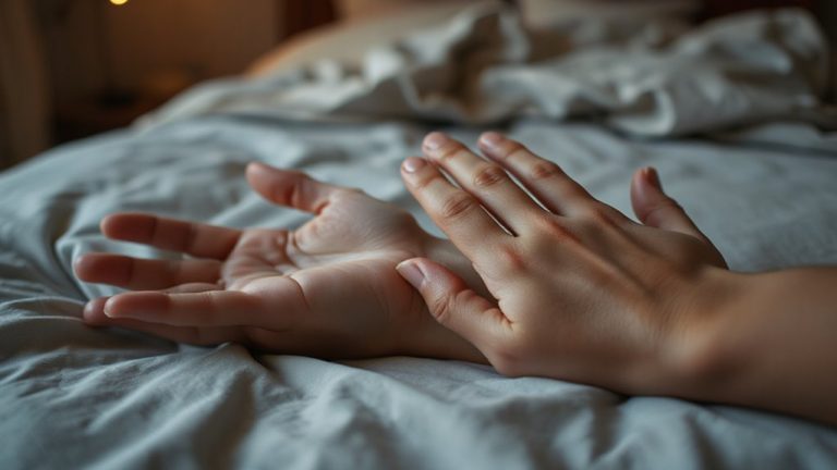 calming hand massage before sleep