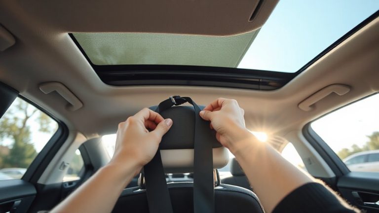 car seat installation in sunroof vehicles