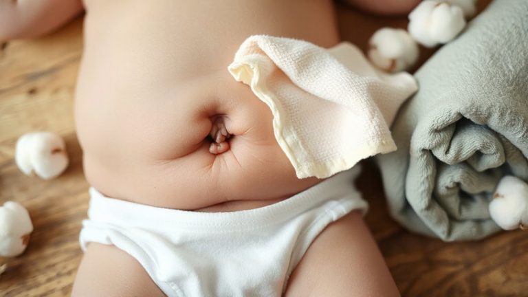 clean umbilical area carefully