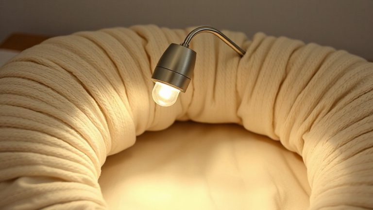 clip on light on nursing pillow