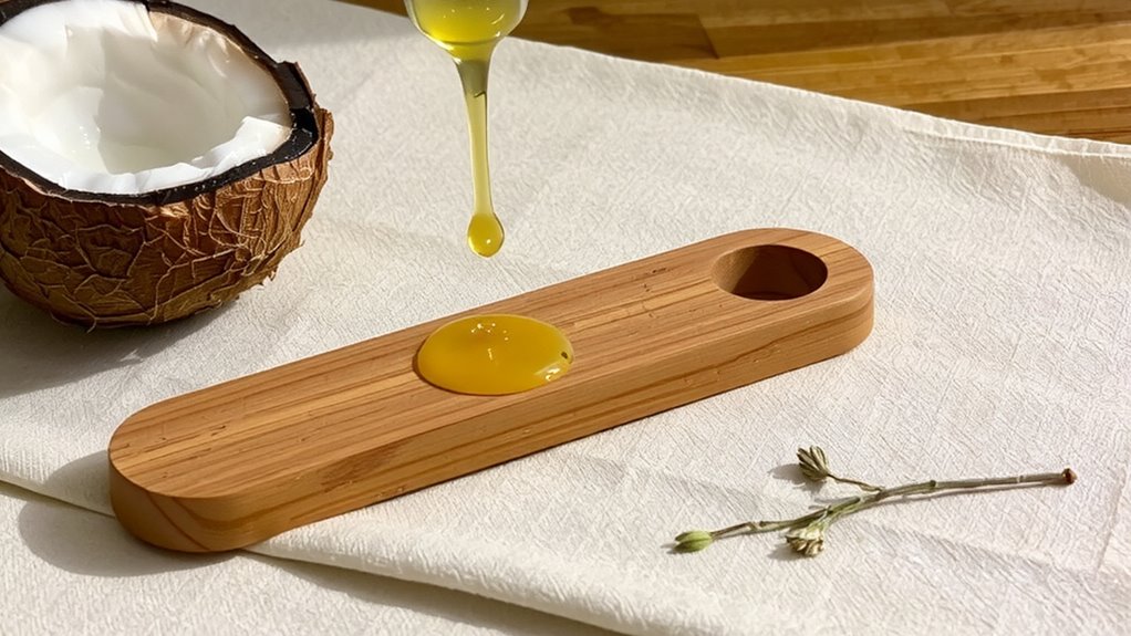 coconut oil wooden teether care
