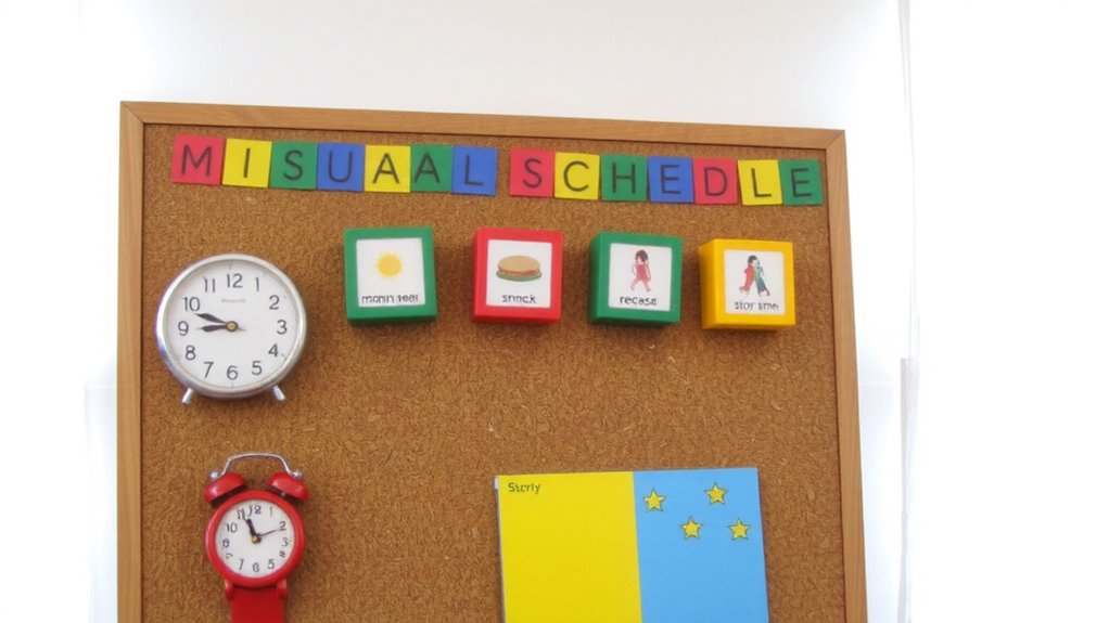 color coded visual hourly schedule