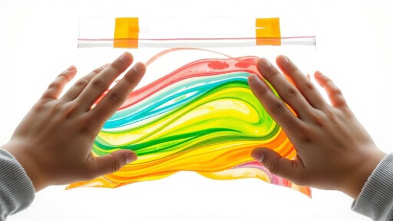 color mixing sensory exploration bags