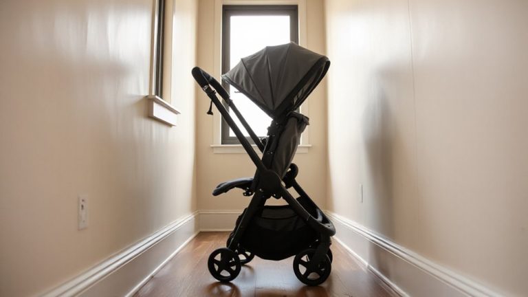 compact double stroller for narrow halls
