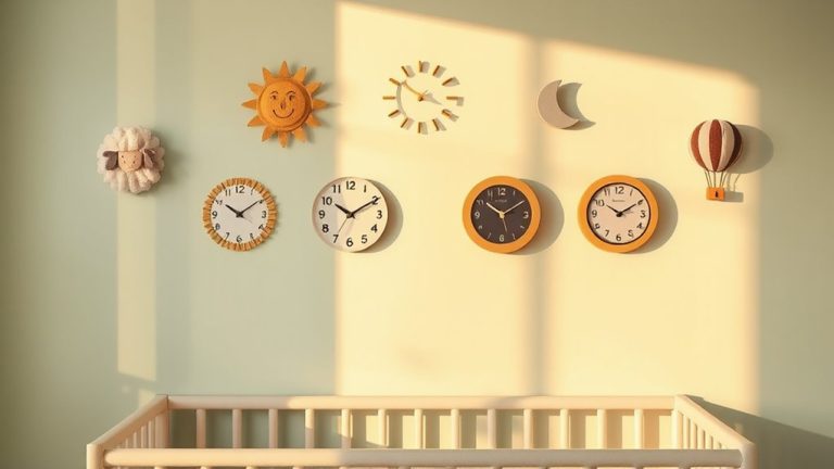 cute functional nursery clocks