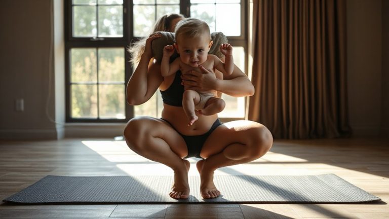 deep squat baby carry