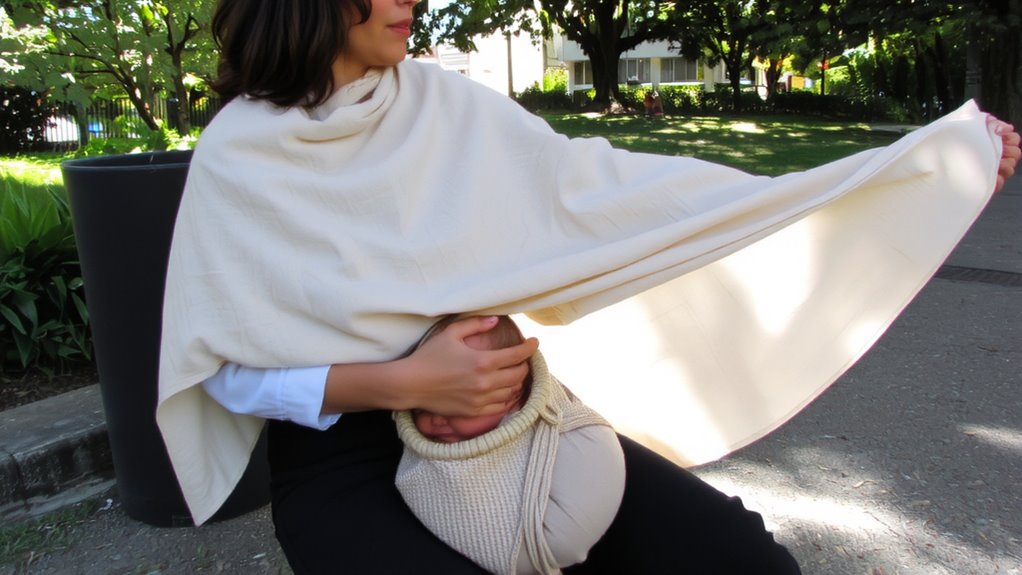 discreet breathable scarf draping