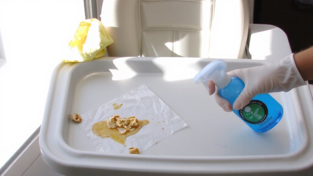 disinfect high chair quickly