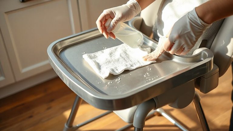 disinfect high chairs after meals