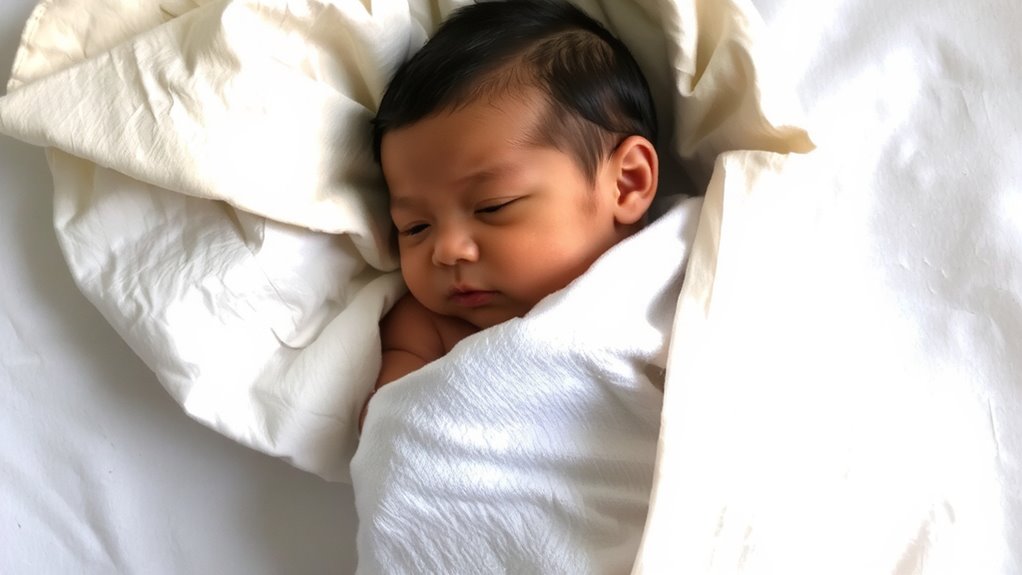 double layer muslin swaddle technique
