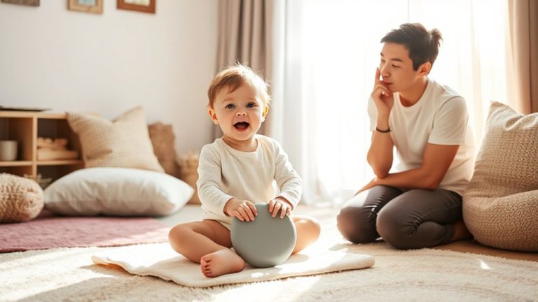 encourage babbling through sensory play