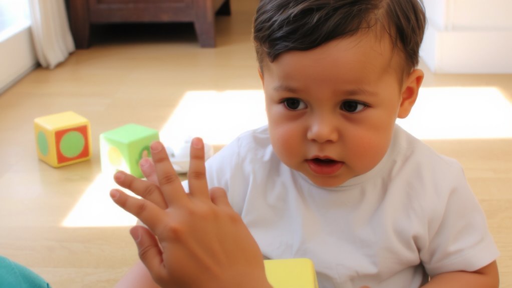 eye contact boosts babbling