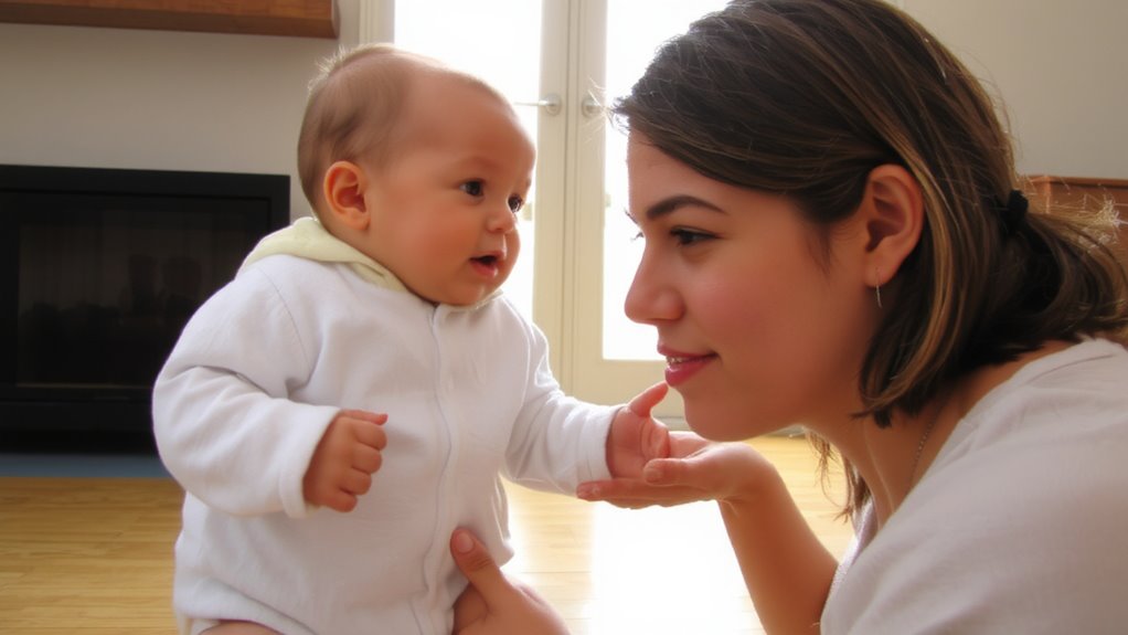eye contact sparks babbling