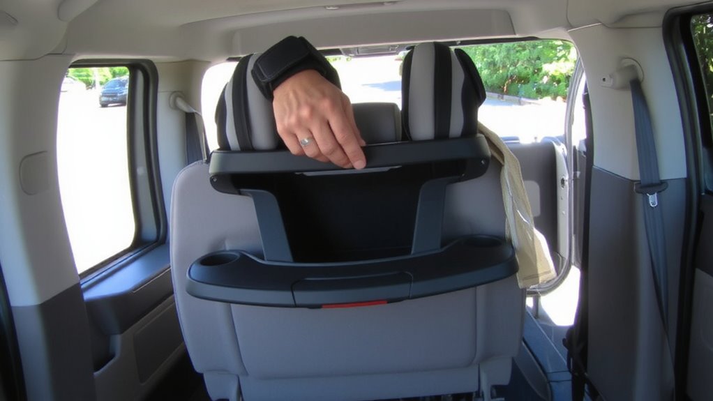 find latch anchors under seat fabric