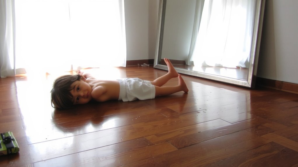 floor mirror boosts body awareness