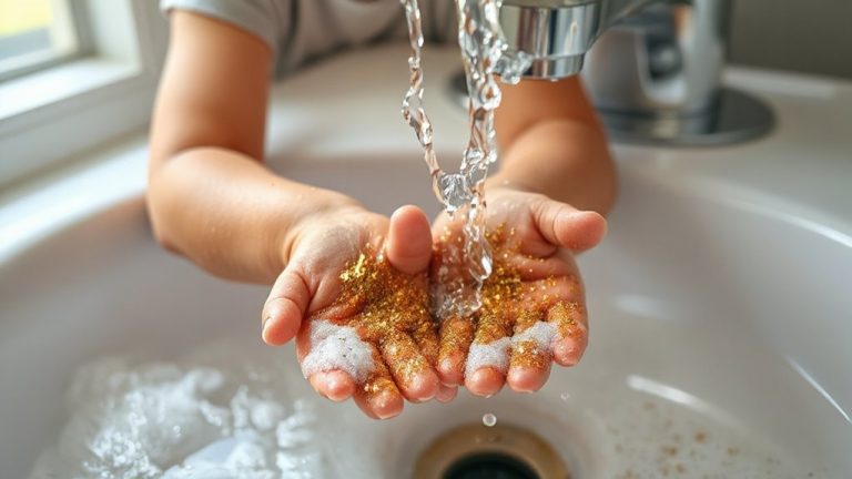 glitter germ handwashing demo