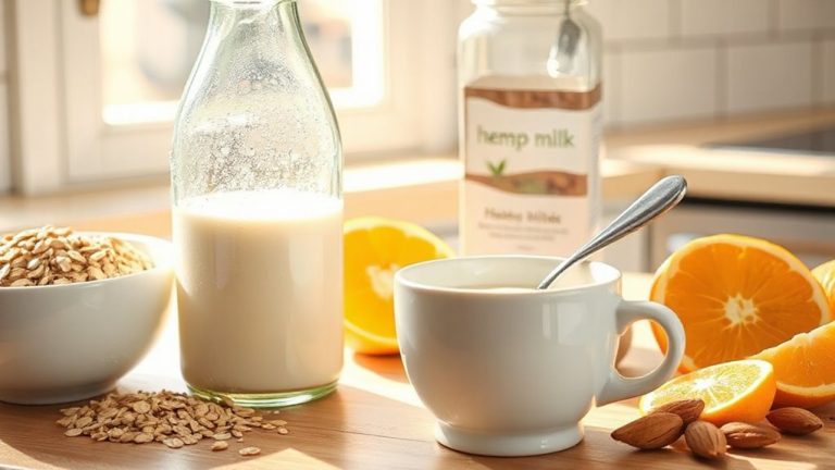 hemp and oat milks fortified
