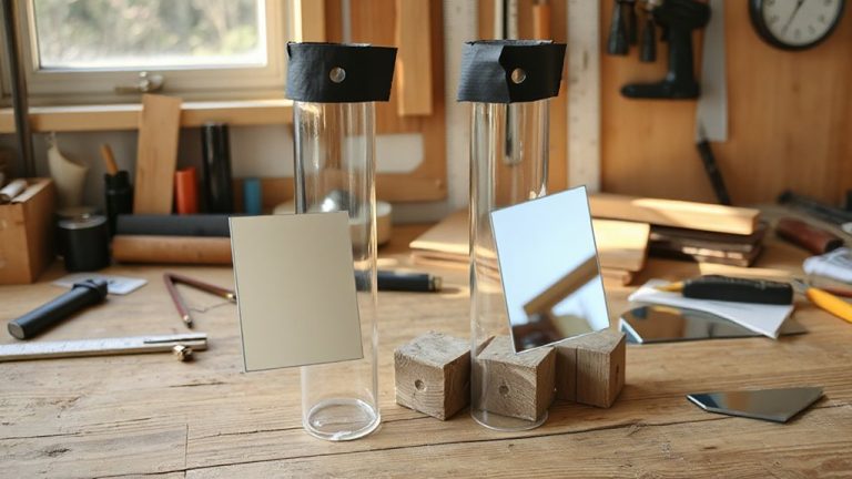 homemade periscopes with angled mirrors