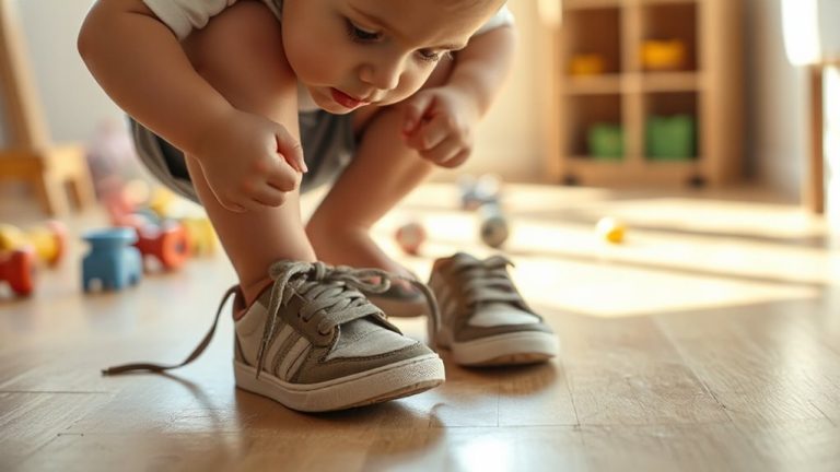 independent toddler shoe attempts