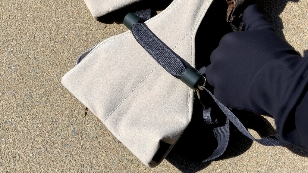 inspect seams and webbing carefully