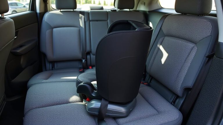 install car seat in folding rear vehicle