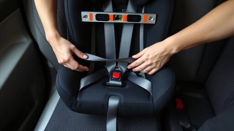 install car seat on slope