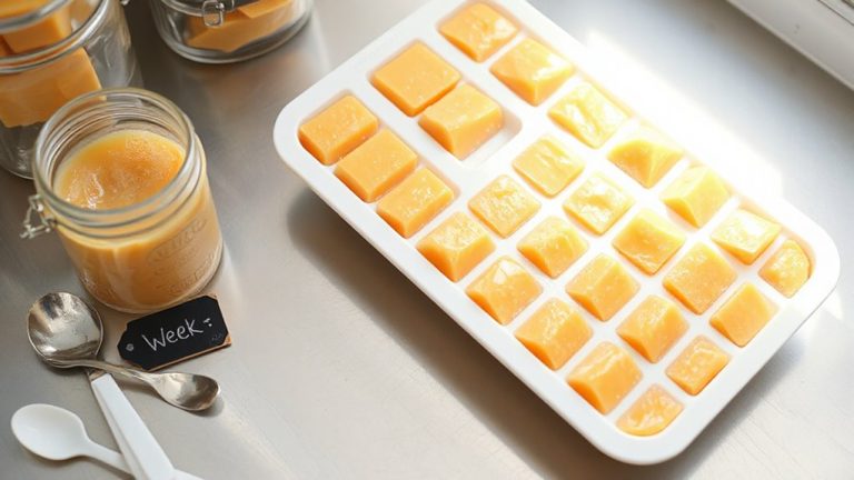 label and rotate frozen cubes