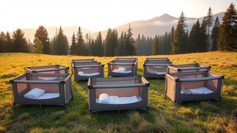 lightweight easy setup camping cribs