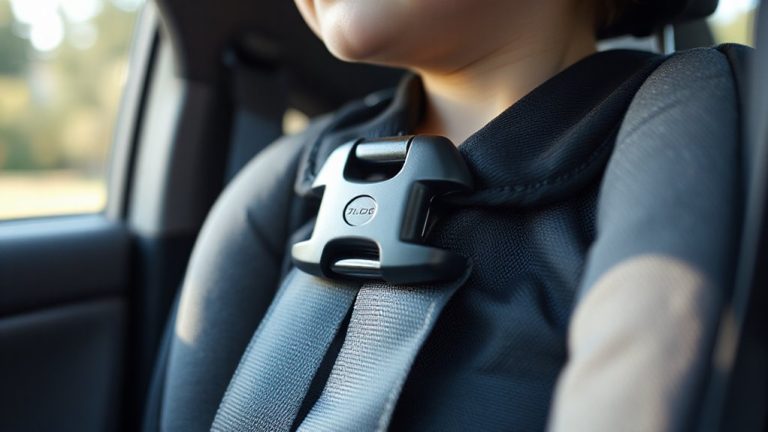 locking clip with seat belt
