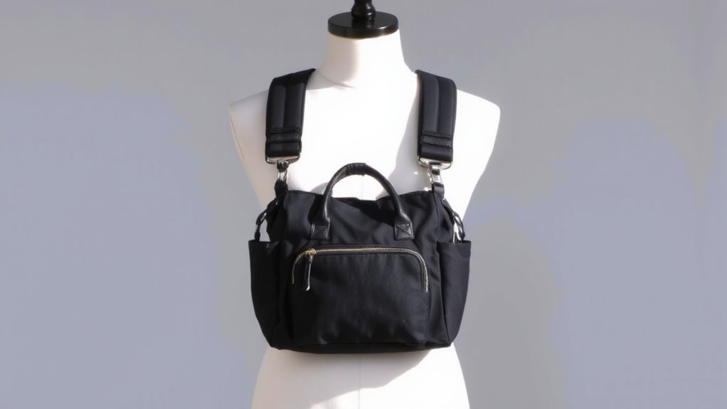 magnetic clips padded seats adjustable straps expandable pockets