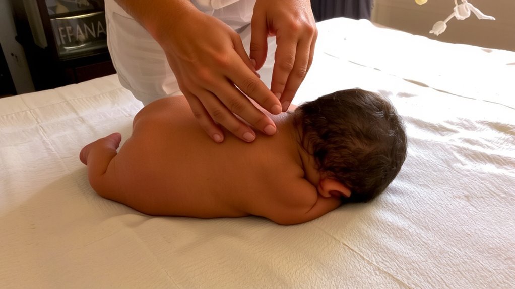 massage boosts baby sleep