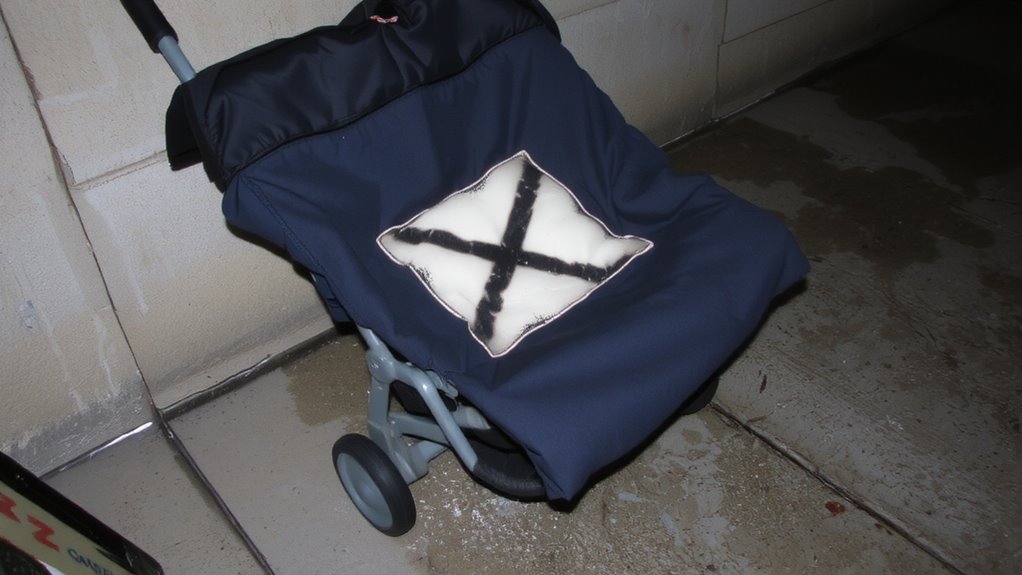 moisture weakens stroller safety