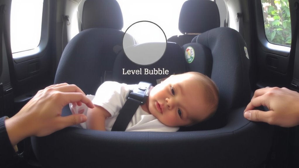 optimal rear facing car seat angle