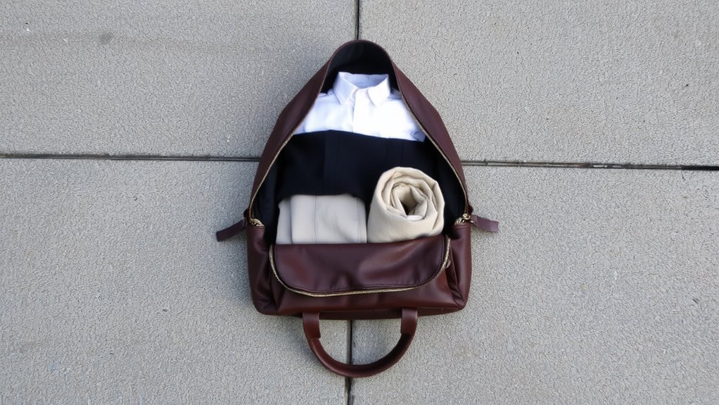 packing outfits in hidden compartments