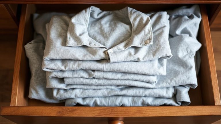 pajamas neatly stacked weekly