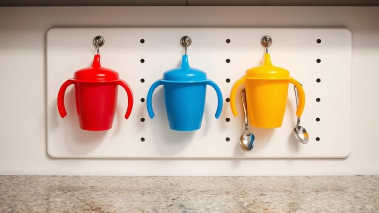 pegboard for sippy cups