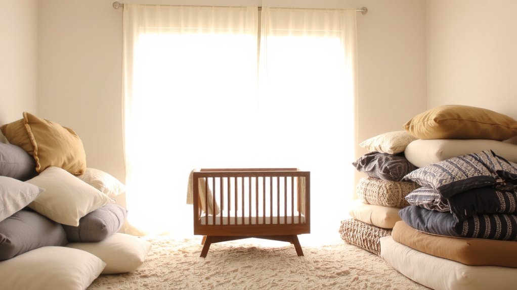 pillow barriers for noise reduction