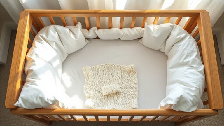 pillows around crib soften noise