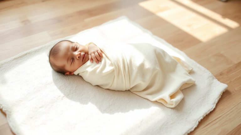 place baby on clean blanket