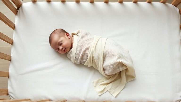 place baby safely in cradle